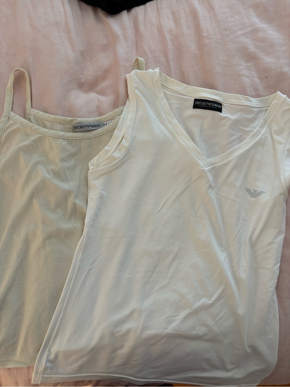 Georgio Armani Women's White V-Neck Tank Top and Cami top